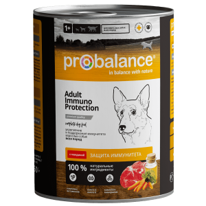 Пробаланс/Probalance Immuno конс корм для собак Говядина 850гр*12 для собак