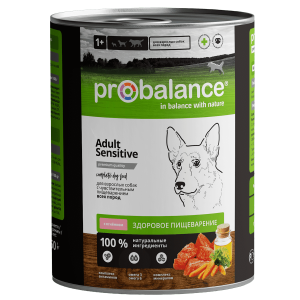 Пробаланс/Probalance Sensitive конс корм для собак чувствительное пищеварение Ягненок 850гр*12