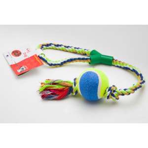 Игрушка для собак канатная с тенисным мячом 53см R34312 Алькор