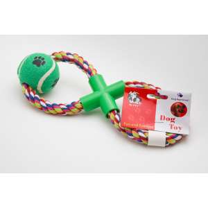 Игрушка для собак канатная восьмерка с мячем 43см R32006 Алькор для собак