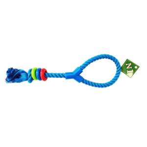 Игрушка для собак Грейфер с петлей и цветным кольцом синий 42см Уют для собак