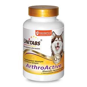 Юнитабс для собак АртроАктив, при болез. суставов 100таб (д/поддерж.фунции суставов и хрящей)*8 для собак