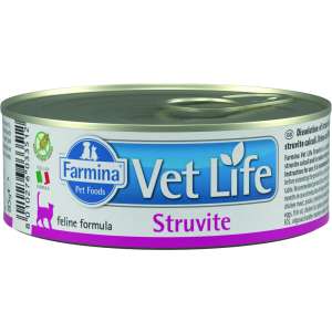Фармина/Farmina конс. Vet Life Struvite корм для кошек при заболеваниях МКБ струвитного типа 85гр*12