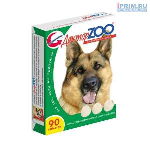 Доктор Зоо для собак Протеин + L карнитин/Здоровье и красота 90 таб. *6 для собак