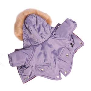 Комбинезон утепленный Winter парка рXS спинка 20см с капюшоном фиолетовый LION для собак