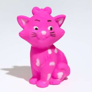 Игрушка для собак Кошечка пищащая 10см розовая Пижон