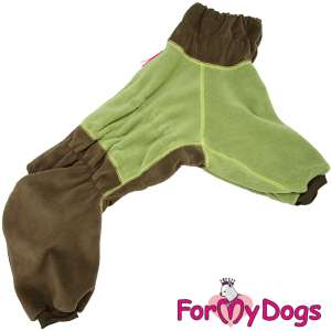 Комбинезон флисовый для собак для мальчиков рА3 спинка 40см хаки Formydogs