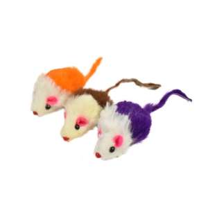 Игрушка для кошек Мышь натуральный мех цветная ZooMoDa