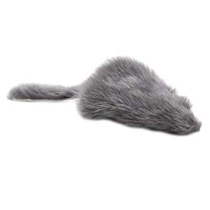 Игрушка для кошек Мышка-простушка норка натуральная звенящая PETTO