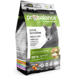 Пробаланс/Probalance Sensitive для кошек с чувствительным пищеварением 400гр