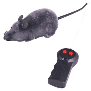 Игрушка для кошек Мышка радиоуправляемая Wild mouse 12*9*7см пластик серая PetStandArt