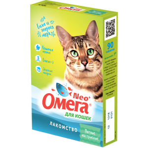 Омега-Нео + для кошек Мятное настроение (с кошачьей мятой) 90 таб