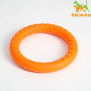 Игрушка для собак Кольцо из EVA плавающее 19,5см оранжевое Пижон