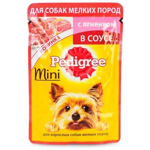 Педигри/Pedigree 85гр пауч корм для собак мини пород с ягненком*24 для собак