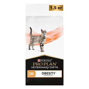 Пурина/Purina 1,5кг корм для кошек OM диета при ожирении