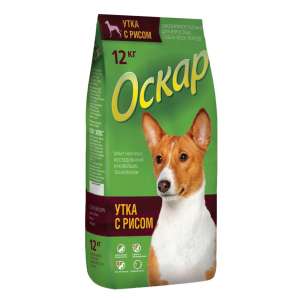 Оскар корм для собак Утка с рисом 12кг*1