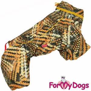 Комбинезон утепленный для собак для девочек р14 спинка 30см желто-коричневый Formydogs для собак