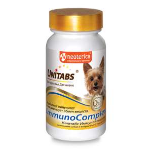 Юнитабс для мелк собак ИммуноКомплекс с Q10 мелк.пород 100таб (д/укрепл.иммунитета)*12 для собак