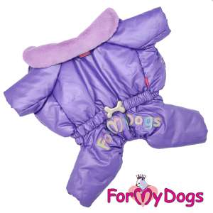 Комбинезон утепленный для собак р18 спинка 36см для девочки фиолетовый Formydogs для собак