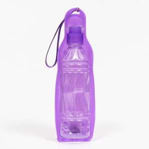 Поилка дорожная с фигурной бутылочкой 450мл фиолетовая Пижон