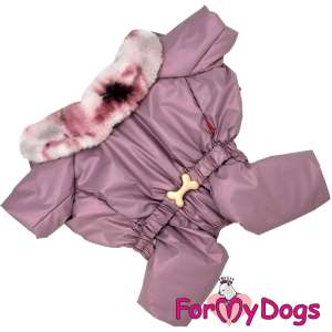 Комбинезон утепленный для собак р16 спинка 33см пурпурный для девочек  Formydogs