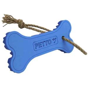 Игрушка для собак массажер десен Кость 18см ЭВА синий PETTO