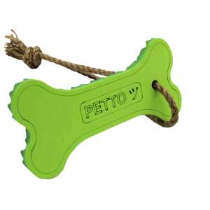 Игрушка для собак массажер десен Кость 18см ЭВА зеленый PETTO для собак