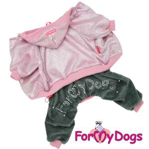 Костюм для собак р20, спинка 39см серо/розовый Formydogs для собак