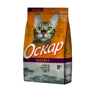 Оскар корм для кошек Индейка 10кг*1