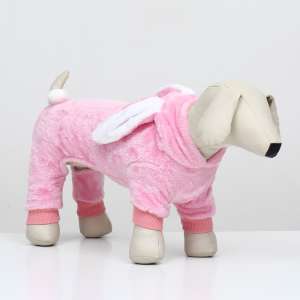 Комбинезон с капюшоном Зайка с капюшоном рМ спинка 30см розовый Пижон для собак