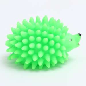 Игрушка для собак Ёж пищащая зеленая 9см Пижон