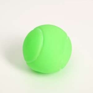 Игрушка для собак Мяч теннисный пищащий зеленая 7см Пижон