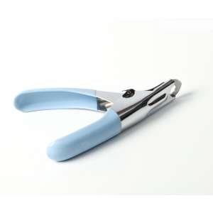 Когтерез гильотина с прорезиненной ручкой 7мм голубой Пижон