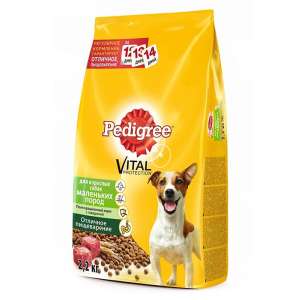 Педигри/Pedigree 2,2кг корм для собак мелких пород говядина для собак