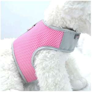 Шлейка Crazy Paws Ziver на липучках (шея 30*35см, грудь 47*52см) светло-розовая для собак