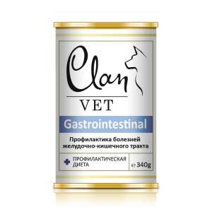 Клан/Clan Vet Gastrointestinal конс. корм для собак профилактика ЖКТ 340гр*12 для собак