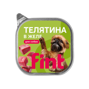 ФИНТ/FINT корм для собак мелких и средних пород с телятиной в желе, ламистер, 100 г