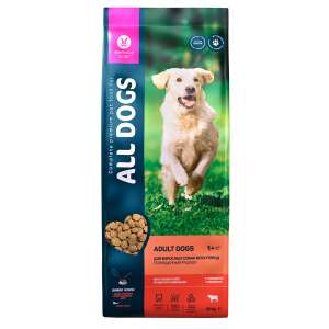 Олл Догс/All Dogs корм для собак Говядина с овощами 20кг