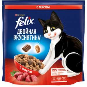 Феликс/Felix Doubli Delicious 1,3кг корм для кошек Мясо