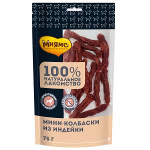 Мнямс для собак На каждый день Мини-колбаски из индейки 75 г