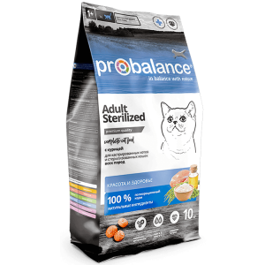 Пробаланс/Probalance Sterilized для кошек стерилизованных 10кг