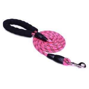 Поводок для собак LionPets с мягкой ручкой, усиленный (Розовый) Размер 1 ширина 0,8см, длина 1,5м