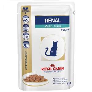 Роял Канин/Royal Canin пауч 85гр корм для кошек Ренал диета при почечных заболеваниях Тунец*12 для кошек