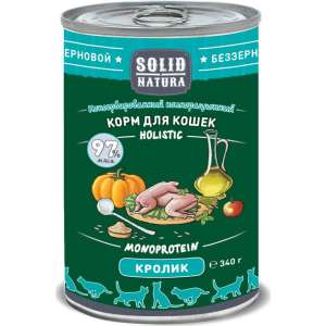 Солид/Solid конс. Natura Holistic корм для кошек Кролик 340гр*12