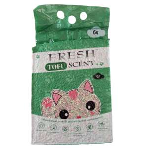 Наполнитель растительный Fresh Scent TOFU,  Без запаха 6л (1/8)