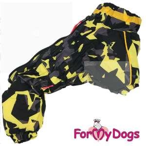 Комбинезон для девочек р18 спинка 36см камуфляж черно-оранжевый