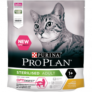 Про План/Pro Plan 400гр корм для кошек Sterilised стерилизованных/кастр чувств. пищеварение Курица*8 для кошек