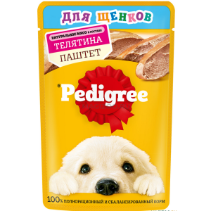 Педигри/Pedigree 80гр корм для собак паштет Телятина*28