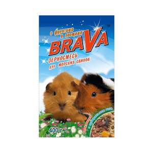 Брава/BraVa корм для морских свинок фрукты/овощи 400гр*14