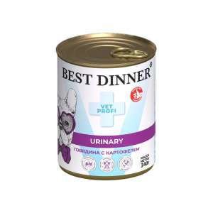 Бест Диннер Vet Profi Urinary конс. для собак Говядина с картофелем 340гр*12